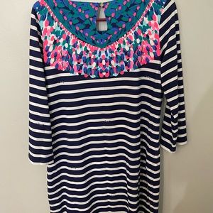 NWT Lilly Pulitzer L Dress Island Medallion Stripe